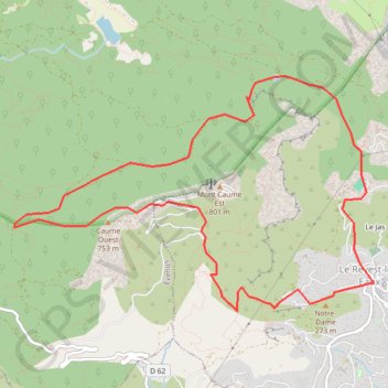 Trace GPS Tour du mont caume, itinéraire, parcours