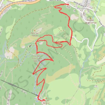 Trace GPS Pic du JER, itinéraire, parcours