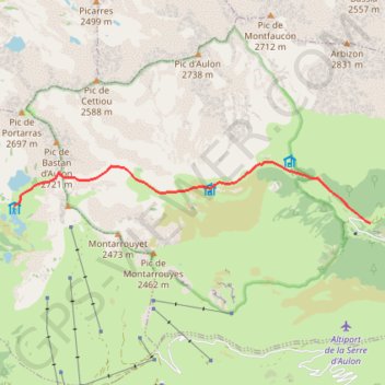 Trace GPS Col du Bastan, itinéraire, parcours