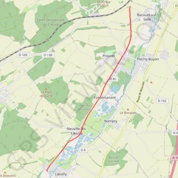 Trace GPS La coulée verte en Somme - Bacouel-sur-Selle, itinéraire, parcours