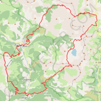 Trace GPS GRP Tour du Haut Verdon nord, itinéraire, parcours