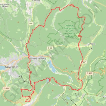 Trace GPS Saut des cuves - Honeck - Clefcy - Saut des cuves, itinéraire, parcours