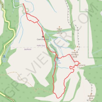 Trace GPS The Pinnacle, itinéraire, parcours