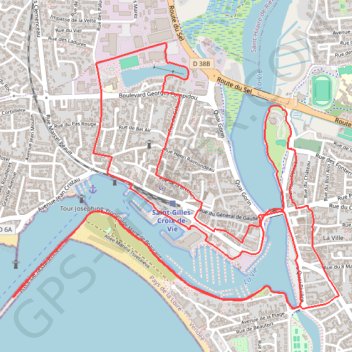 Trace GPS Découverte de Saint Gilles (85), itinéraire, parcours