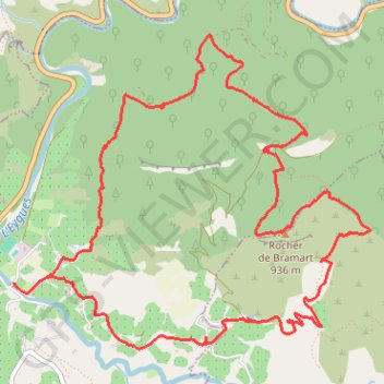 Trace GPS Le Rocher du Bramard - Sahune, itinéraire, parcours