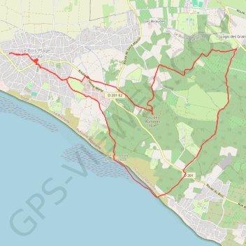 Trace GPS Le Bois-Plage-en-Ré (17 - Charente-Maritime), itinéraire, parcours