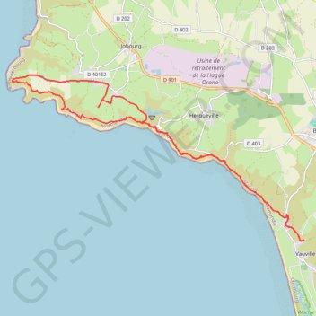Trace GPS Randonnée Vauville, itinéraire, parcours