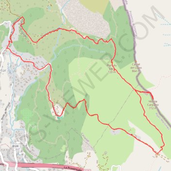 Trace GPS Boucle Castellar Mont Carpano, itinéraire, parcours
