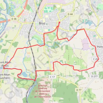 Trace GPS Randonnée Pont-Péan, itinéraire, parcours