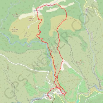 Trace GPS Trail dans l'après-midi, itinéraire, parcours