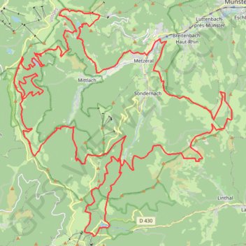 Trace GPS Ultra Trail des Marcaires 85 km, itinéraire, parcours