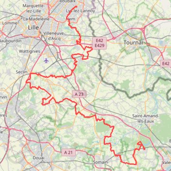 Trace GPS Wallers Roubaix, itinéraire, parcours