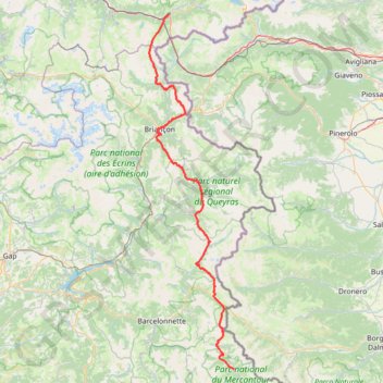 Trace GPS Maurienne - Haute Tinée, itinéraire, parcours