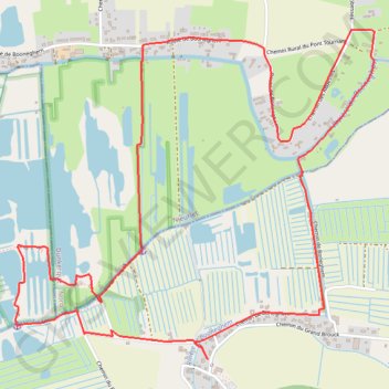 Trace GPS Réserve naturelle nationale des étangs du Romelaëre (7 Km), itinéraire, parcours