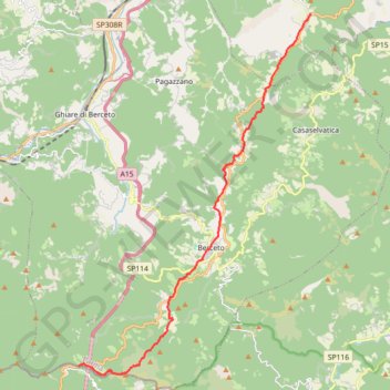 Trace GPS VFS - IT21 - Cassio - Passo della Cisa, itinéraire, parcours