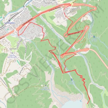 Trace GPS Le glacier des Bossons, itinéraire, parcours
