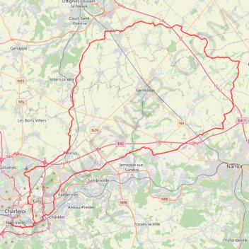 Trace GPS Les chemins Brabançons, itinéraire, parcours