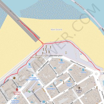 Trace GPS Ostende, itinéraire, parcours