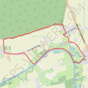 Trace GPS Circuit du Tannay - Haverskerque, itinéraire, parcours