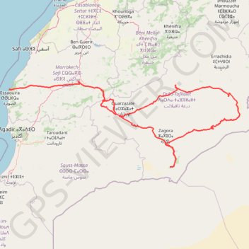 Trace GPS Maroc 2018, itinéraire, parcours