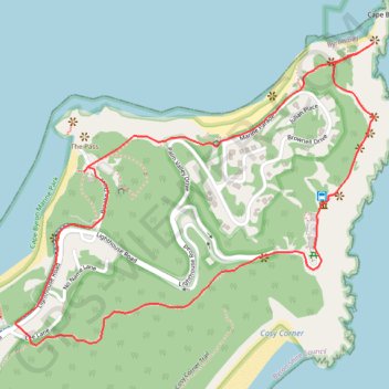 Trace GPS Byron Bay Lighthouse Loop, itinéraire, parcours