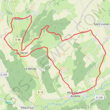 Trace GPS Autour de Morville-sur-Andelle, itinéraire, parcours