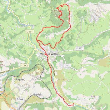 Trace GPS Rando Saint Jean le Froid, itinéraire, parcours