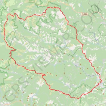 Trace GPS GR67 Tour Pays Cévenol, itinéraire, parcours