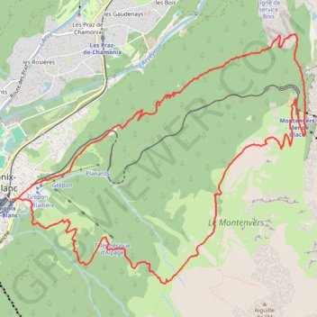 Trace GPS Alpages de Blaitière Signal Forbe Montenvers Mottets, itinéraire, parcours