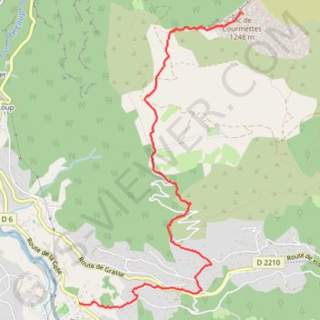 Trace GPS Montée de Courmettes, itinéraire, parcours