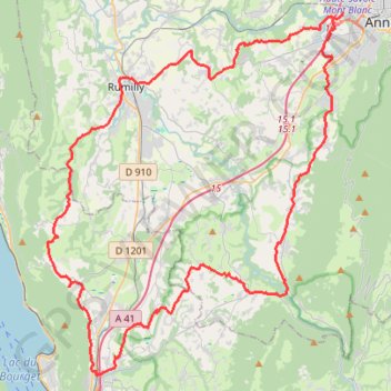 Trace GPS Chambotte - Albanais - Bauges, itinéraire, parcours
