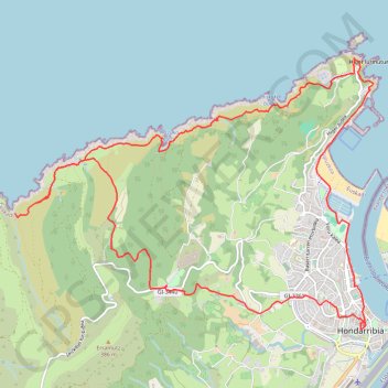 Trace GPS Hondarribia et le Cabo Higuer, itinéraire, parcours