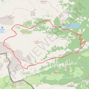Trace GPS Col de Chaudin (par le lac de Tanay), itinéraire, parcours