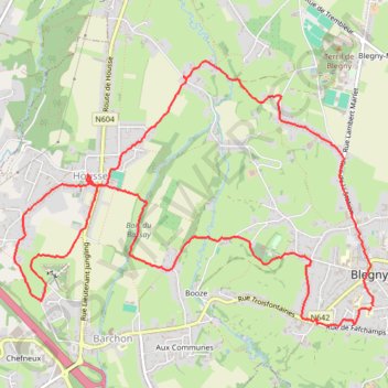 Trace GPS Marche Blegny, itinéraire, parcours