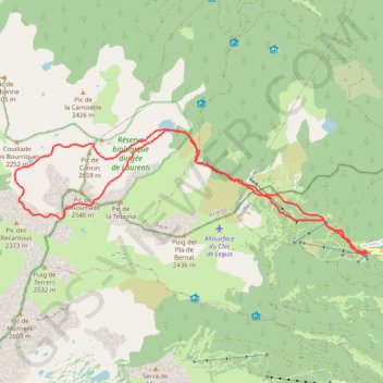 Trace GPS Tour du Baxouillade depuis Puyvalador, itinéraire, parcours