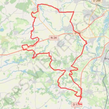 Trace GPS parcours 3 (75.51km), itinéraire, parcours