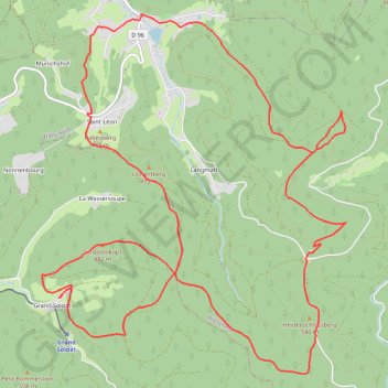 Trace GPS Entre Grand Soldat et Walscheid, itinéraire, parcours