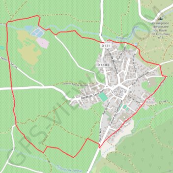 Trace GPS La Ronde de Vendémian, itinéraire, parcours