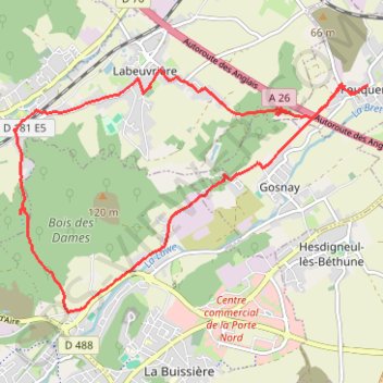 Trace GPS Fouquereuil, itinéraire, parcours