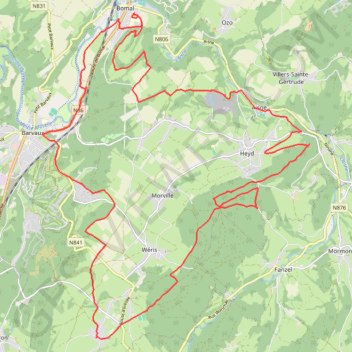 Trace GPS Oppagne, itinéraire, parcours