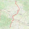 Trace GPS GR® 654 le chemin vers Saint-Jacques-de-Compostelle via Vézelay, itinéraire, parcours