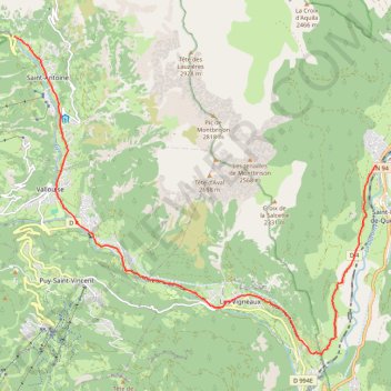 Trace GPS Briançon Pelvoux, itinéraire, parcours