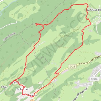Trace GPS Grotte Celary, itinéraire, parcours