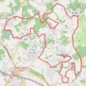 Trace GPS Circuit Saint-Éloi - Chaptelat, itinéraire, parcours