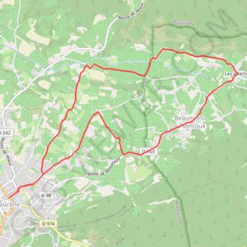 Trace GPS Entre chapelles et vergers - Malaucène, itinéraire, parcours