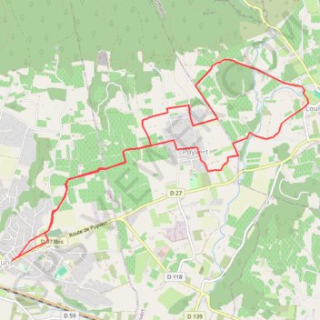 Trace GPS Lauris-Lourmarin, itinéraire, parcours
