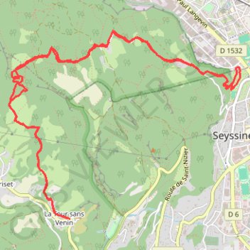 Trace GPS Bois des Vouillants-Pariset, itinéraire, parcours
