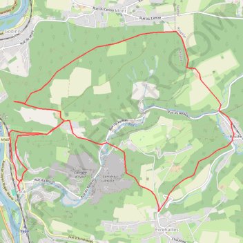 Trace GPS Entre Yvoir et Bauche, itinéraire, parcours