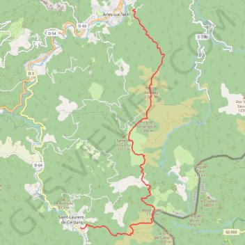 Trace GPS Mont Capell, Pilo de Belmaig en traversée de Saint-Laurent-de-Cerdans à Arles-sur-Tech, itinéraire, parcours