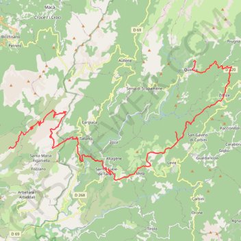 Trace GPS Burgo à Quenza, itinéraire, parcours